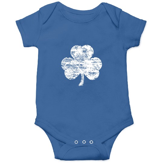 Distressed White Shamrock Onesies
