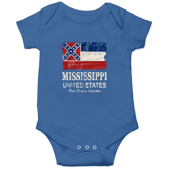 Mississippi Flag - Vintage Look Onesies