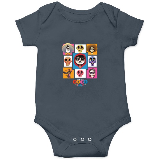 Disney Pixars Coco Main Characters Group Shot Chest Panels Onesies