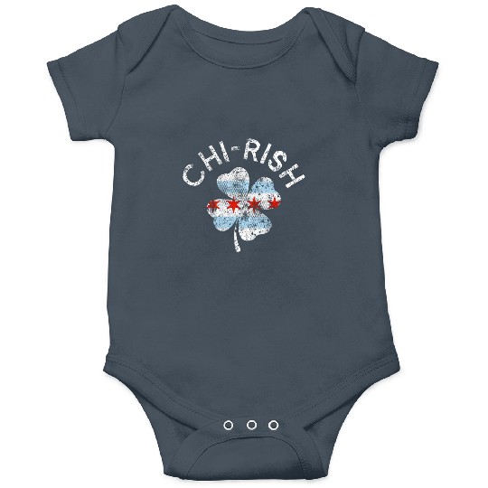 Chi-Rish Chicago Flag Lucky C St Patrick'S Day Onesies
