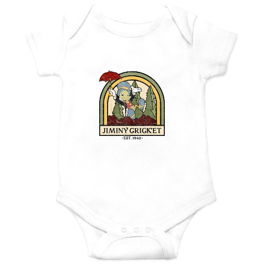 Disney Pinocchio Jiminy Cricket Established 1940 Onesies