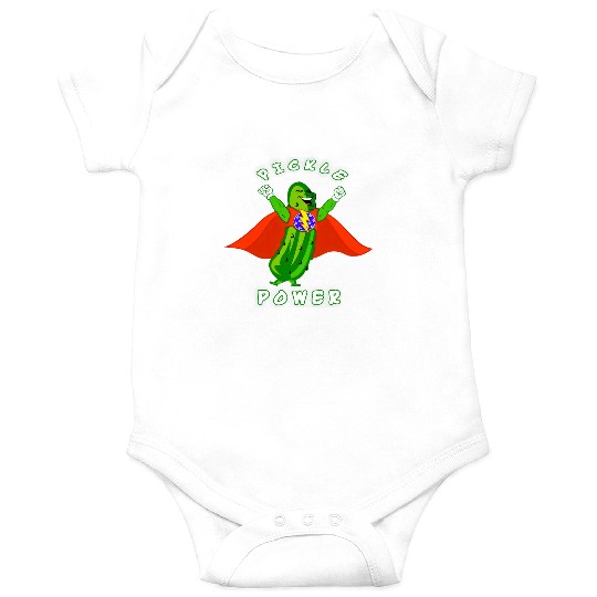 Pickleball Pickle Power Superhero Onesies