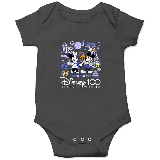 Disney 100 Years Of Wonder Mickey Mouse & Minnie Onesies, Disney Parks 100th Anniversary Onesies