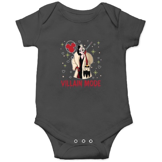 Disney Villain Mode Cruella Onesies, Disney Villains Matching Onesies