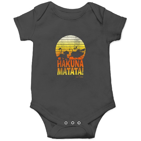 Discover Disney Lion King Hakuna Matata Retro Distressed Group Shot Onesies