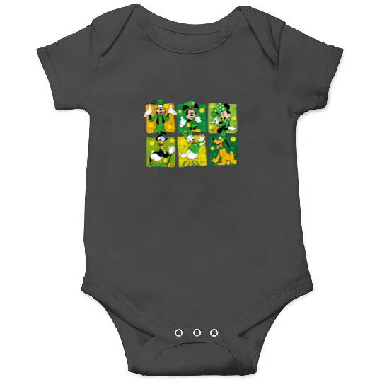 Disney Mouse & Friends St Patricks Day Onesies, Disney Mickey Onesies, Disney St Patrick's Day