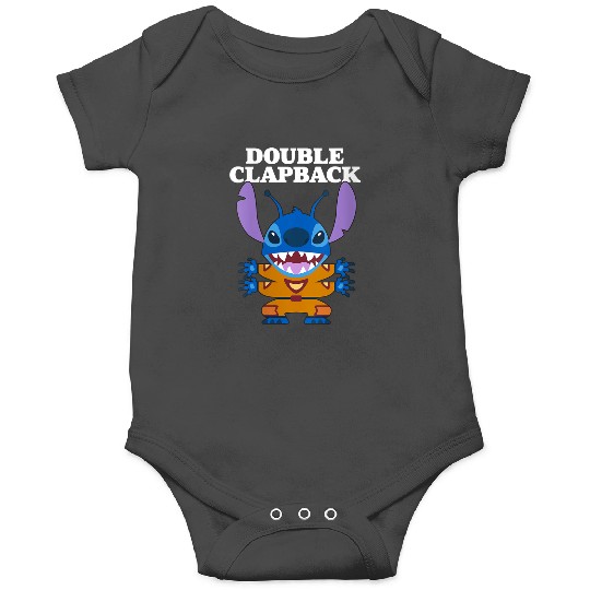 Womens Disney Lilo Stitch Double Clapback Stitch Chest Portrait Onesies