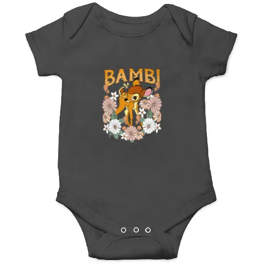 Vintage Floral Bambi Onesies, Disney Bambi Deer Onesies, Disney Character Bambi Birthday Gift