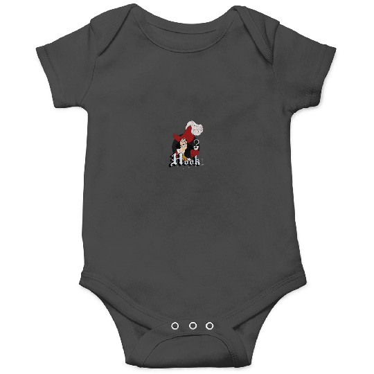 Disney Peter Pan Captain Hook Mischievous Smile Circle Logo Onesies