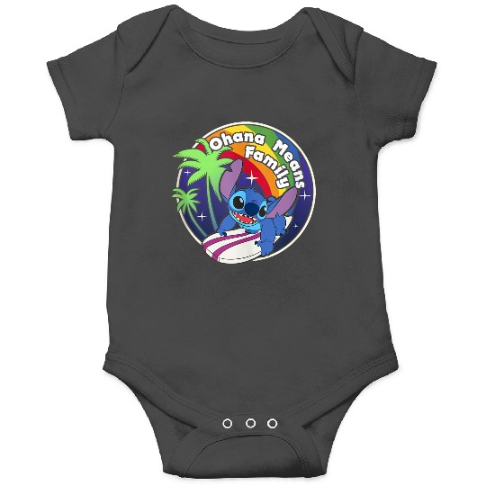 Disneyss Lilo Stitch Rainbow Surf Stitch Ohana Means Family Onesies