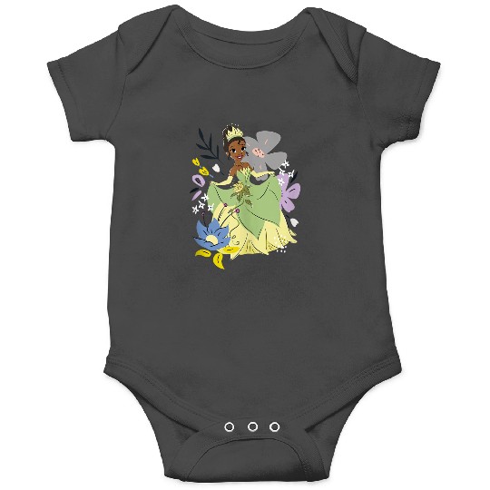 Disneyss The Princess And The Frog Tiana Cute Floral Portrait Onesies