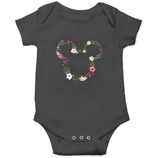 Disneyss Mickey Friends Mickey Tropical Floral Ears Onesies