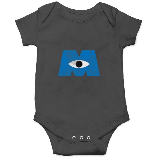 Disney Pixars Monsters Inc Distressed Cyclops Blue Logo Onesies