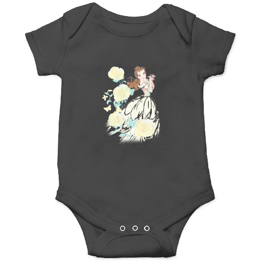 Disney Beauty & The Beast Belle Watercolor Rose Onesies