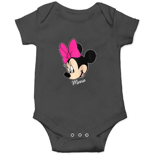 Disney Mickey And Friends Minnie Mouse Big Face Raglan Baseball Tee Onesies