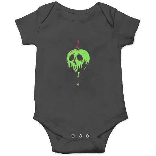 Disneyss Snow White Poison Apple Green Neon Left Chest Pocket Onesies