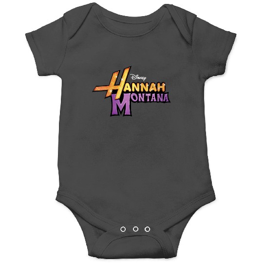 Disneyss Hannah Montana Classic Iconic Big Chest Text Logo Onesies