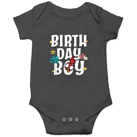 Disney Moana Birthday Boy Cute Hei Hei Big Chest Text Logo Onesies