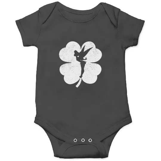 Disney Tinker Bell Shamrock Silhouette St. Patricks Day Onesies