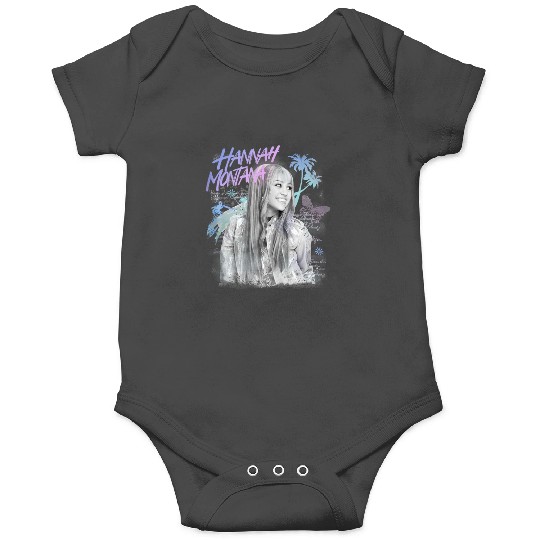 Disneyss Hannah Montana Iconic Teen Idol Big Chest Portrait Onesies