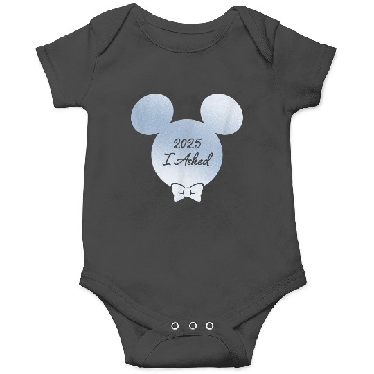 Disney I Asked Proposal Engagement Bow Tie Groom Mickey 25 Onesies