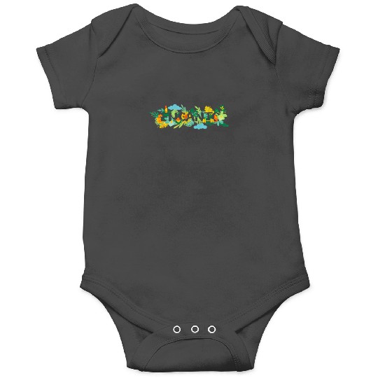Disney Encanto Tropical Florals Movie Logo Onesies