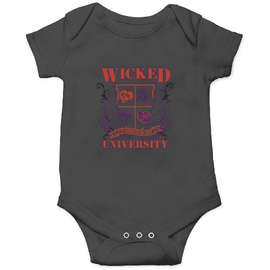 Disney Villains Wicked University Good To Be Bad Retro Logo Onesies