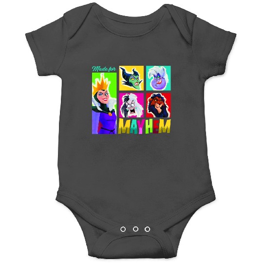 Disney Villains Made For Mayhem Colorful Big Chest Portraits Onesies