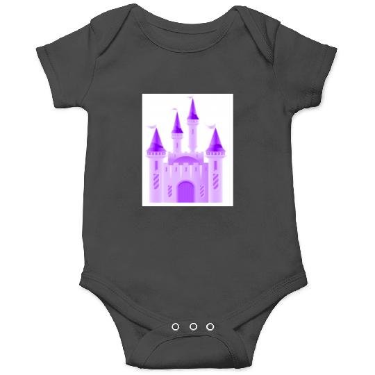 Sleeping Beauty Castle Cinde Castle Disney Princess Palace purple violet magenta Onesies