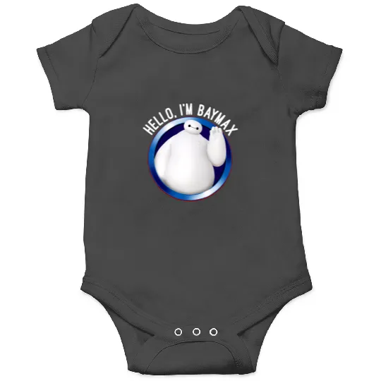 Disney Big Hero 6 Baymax Wave Hello Circle Graphic Onesies