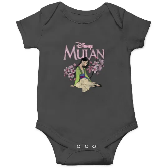 Disney Mulan Floral Blossom Mulan Poster Onesies