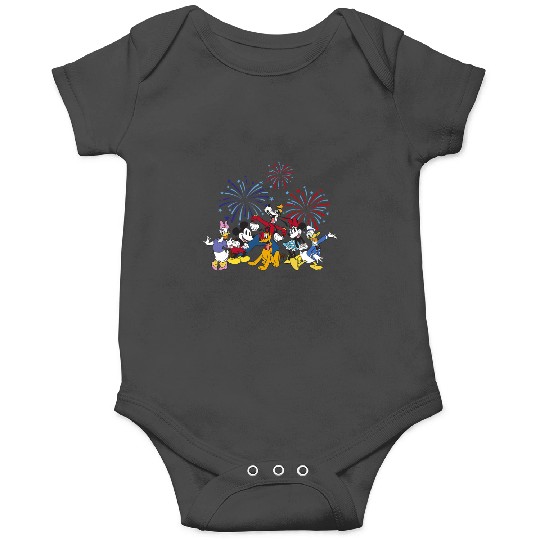 Disney Mickey Classic 4th Of July  Fireworks Crew Onesies