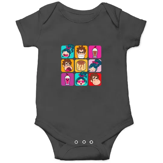 Disney Wreck-It Ralph Vanellope Ralph & Desserts Panels Onesies