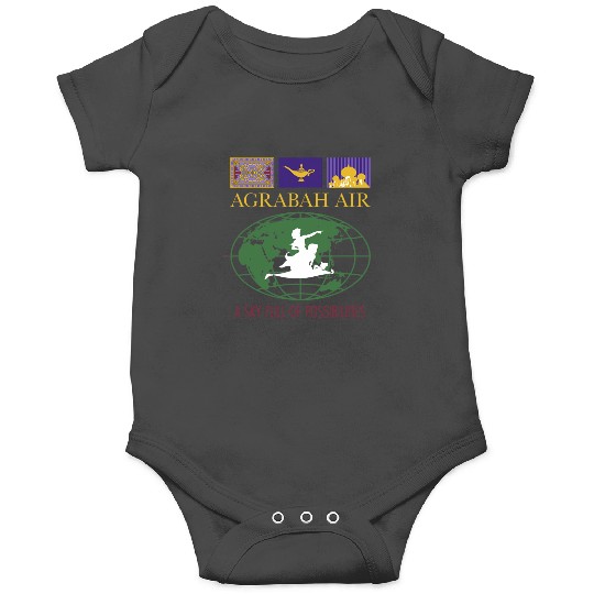 Disney Aladdin Agrabah Air Classic  Travel Poster Onesies