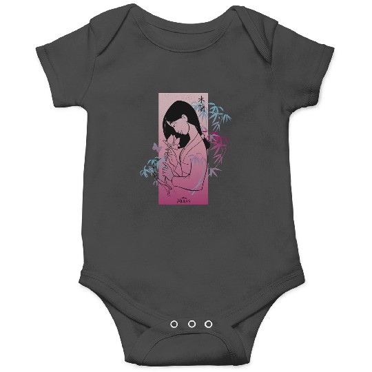 Disney Princess Mulan Pink Gradient Banner Onesies