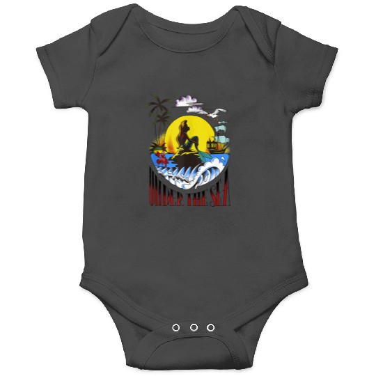 Disneyss The Little Mermaid Under The Sea Silhouette Tattoo Onesies