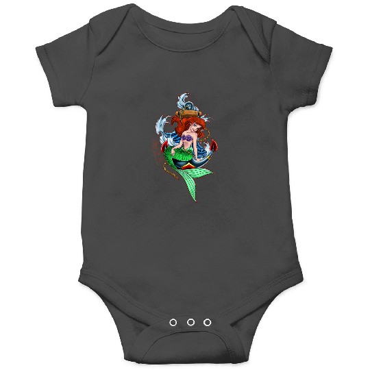 Disneyss Little Mermaid Under The Sea Tattoo Style Portrait Onesies