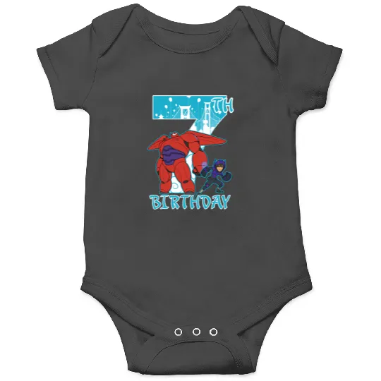 Disney Big Hero 6 Baymax Hiro 7th Birthday Graphic Onesies