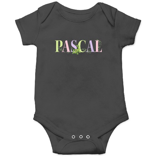 Disneyss Tangled Cute Pascal Big Chest Pastel Text Logo Onesies