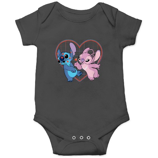 Disneyss Lilo And Stitch Angel Heart Kissses Onesies