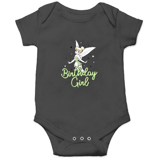 Disneyss Peter Pan Birthday Girl Cute Tinker Bell Chest Logo Onesies