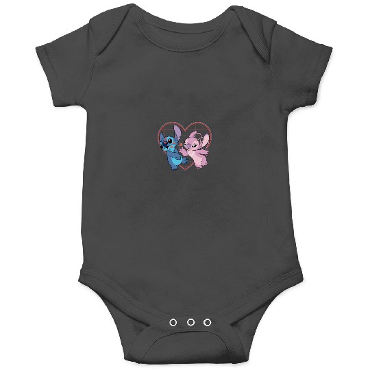 Disneyss Lilo And Stitch Angel Heart Kissses Onesies