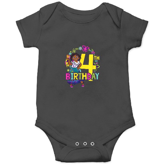 Disney Encanto Mirabel 4th Birthday Smile Floral Onesies