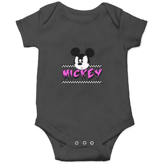 Disney Mickey And Friends Retro Checkerboard Punk Mickey Onesies