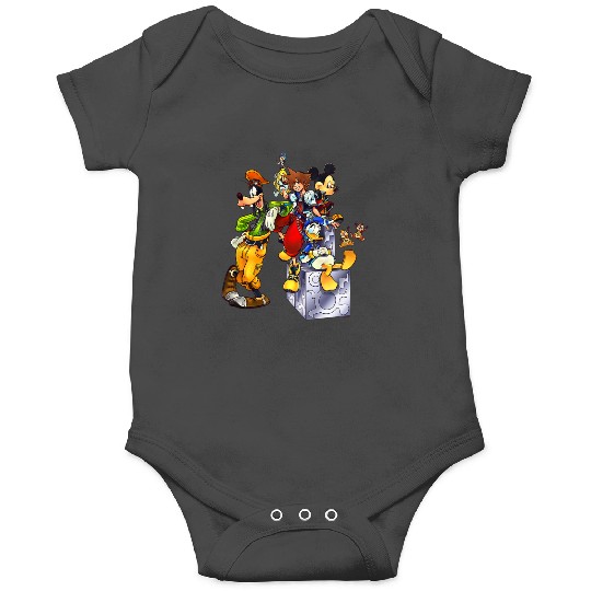 Disney Kingdom Hearts Goofy Mickey & Donald Sora Block Shot Onesies