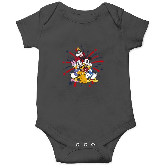 Disney Mickey Classic 4th Of July Fireworks Group Hug Onesies