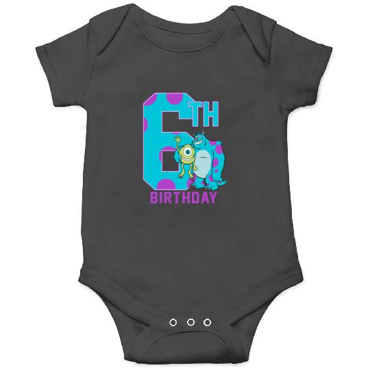 Disney Pixars Monsters Inc. Mike Sully Happy 6th Birthday Onesies