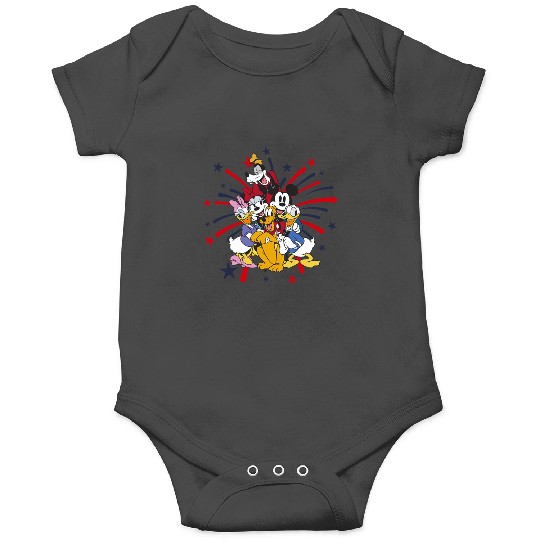 Disney Mickey Classic 4th Of July Fireworks Group Hug Onesies