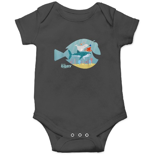 Disneyss Pixars Finding Dory Fish Frame Adventure Crew Logo Onesies
