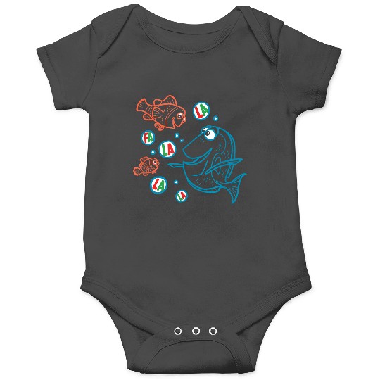 Disneyss Pixars Finding Nemo Christmas Fa La La La Outline Logo Onesies